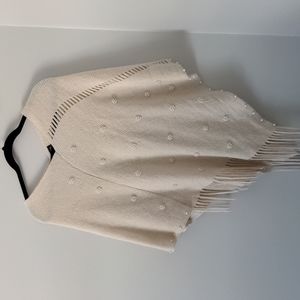 Cream Knit Poncho